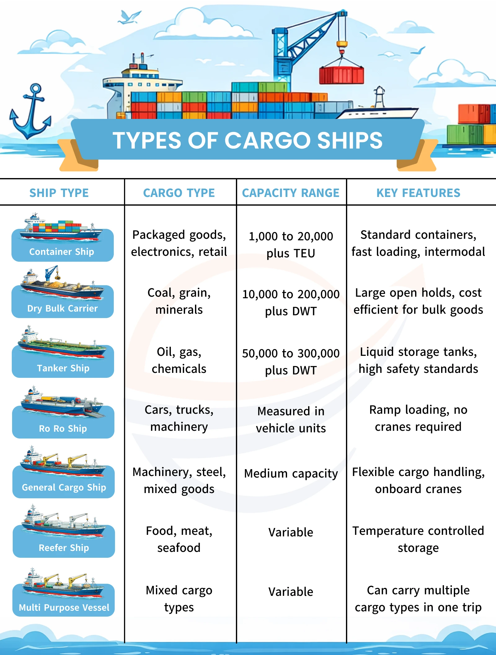 Types of Cargo Ships